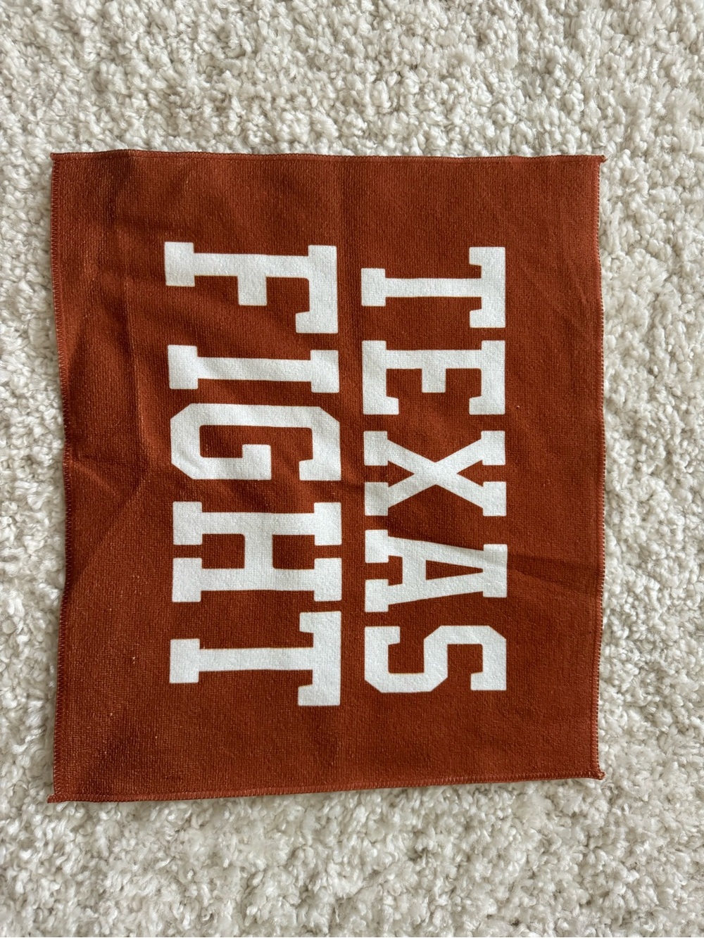 TEXAS FIGHT Rust Orange Graphic Towel